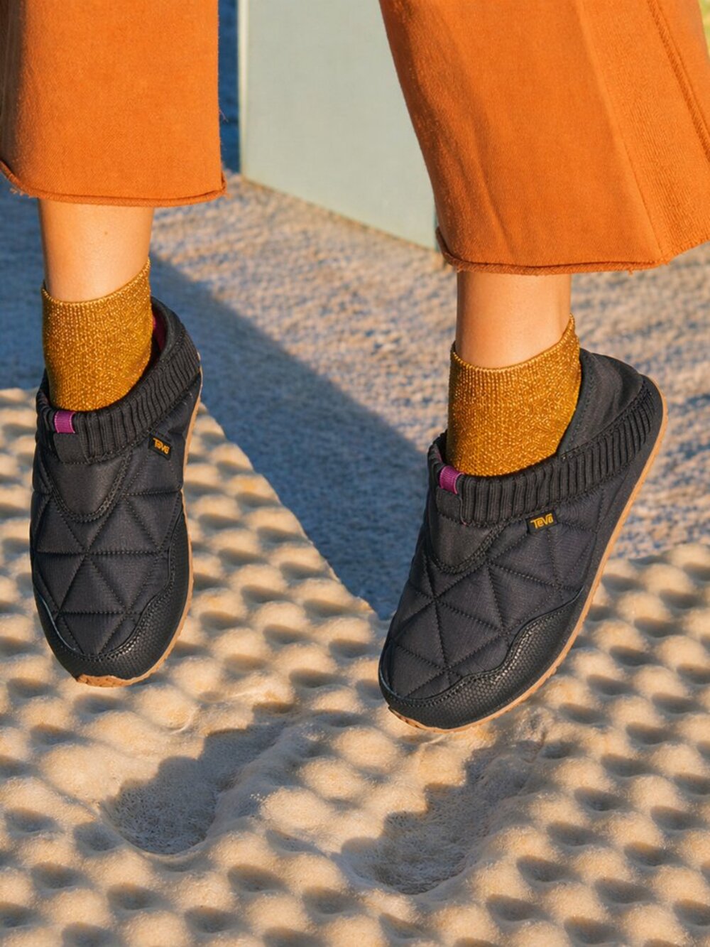 Teva Ember Moc Black Size 6 Slip On Moccasin Quilted Shoes - Picture 17 of 17